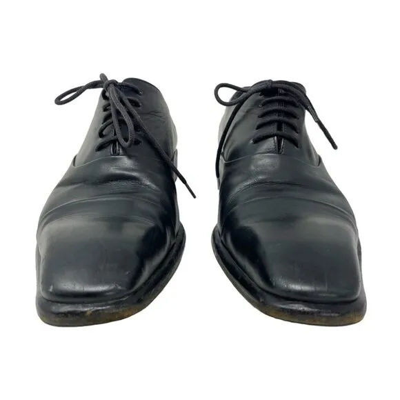 * Dior Timeless Derby Black Leather Dress Shoes Size 40.5 (US 7.5) Made in Italy