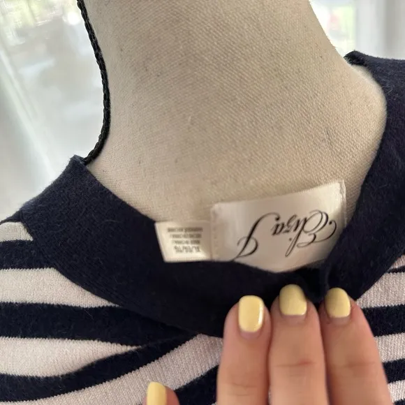 ⚓️ Elija J Navy &amp; White sweater dress XL
