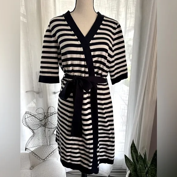 ⚓️ Elija J Navy &amp; White sweater dress XL