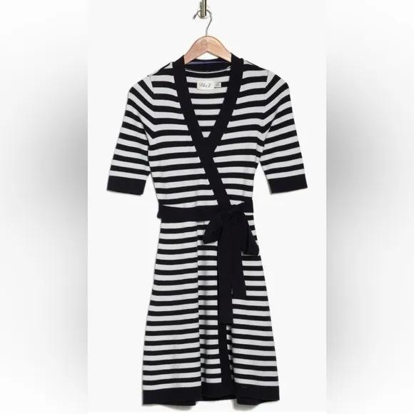 ⚓️ Elija J Navy &amp; White sweater dress XL