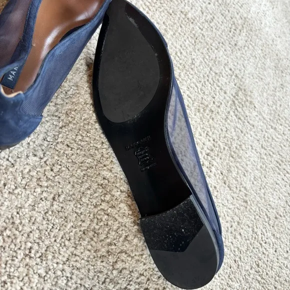 🐟 Margaux Women's Navy Suede Mesh Flats - size 42.5
