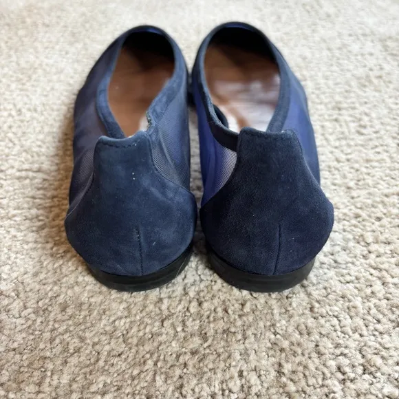 🐟 Margaux Women's Navy Suede Mesh Flats - size 42.5