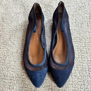 🐟 Margaux Women's Navy Suede Mesh Flats - size 42.5