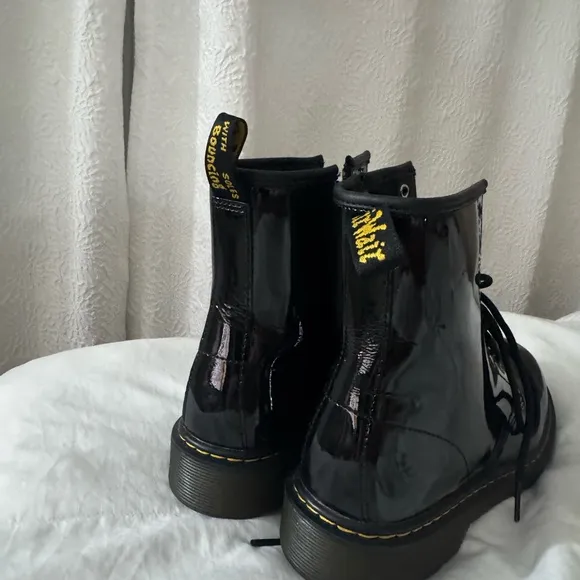 1460 Doc Marten Black Patent Leather Lace-Up Boots