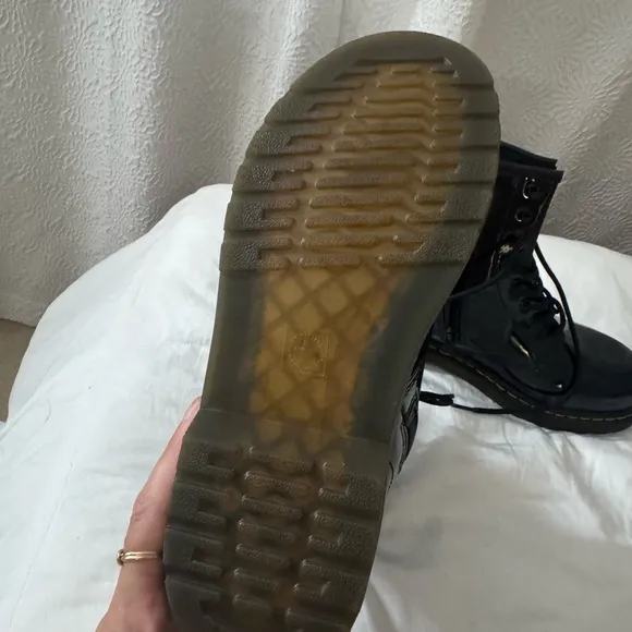 1460 Doc Marten Black Patent Leather Lace-Up Boots