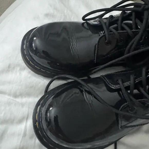 1460 Doc Marten Black Patent Leather Lace-Up Boots