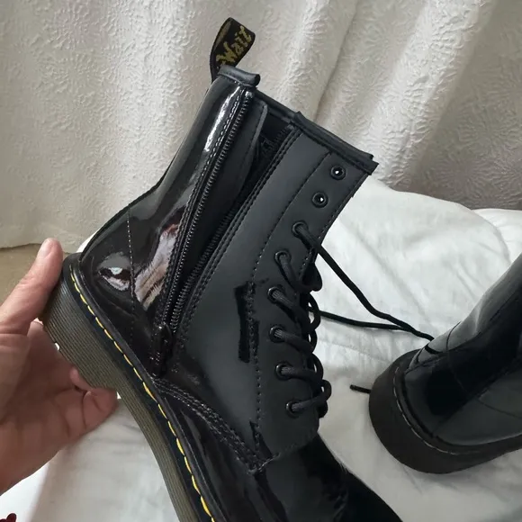 1460 Doc Marten Black Patent Leather Lace-Up Boots