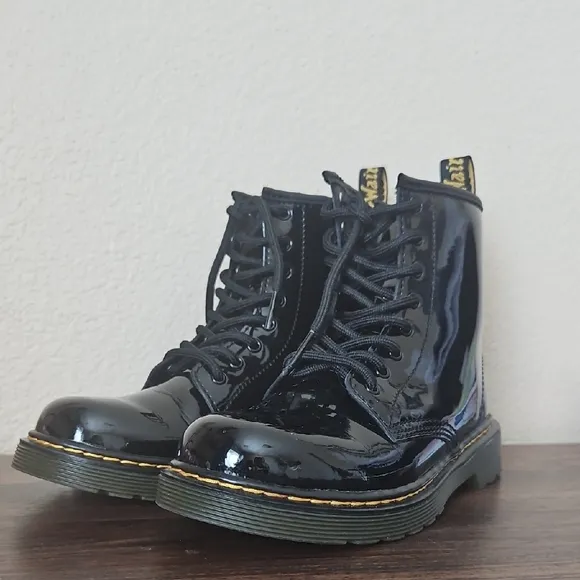 1/8Youth 1460 Patent Leather Lace Up Boots