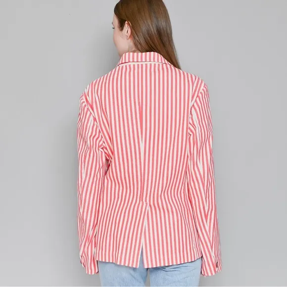 219. VINTAGE Men’s Stripe Barbershop Quartet Casual Blazer Jacket 44&quot; Chest