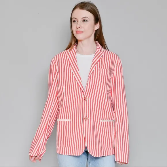 219. VINTAGE Men’s Stripe Barbershop Quartet Casual Blazer Jacket 44&quot; Chest