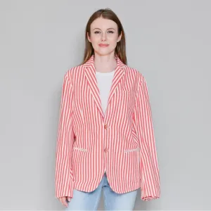 219. VINTAGE Men’s Stripe Barbershop Quartet Casual Blazer Jacket 44&quot; Chest
