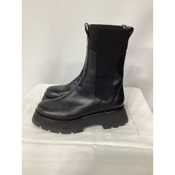 3.1 Phillip Lim 'Kate' Black Lug Sole Combat Boots Size 8