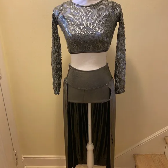 5 Children’s Large Dance Costumes Bundle plus red sequin shoes