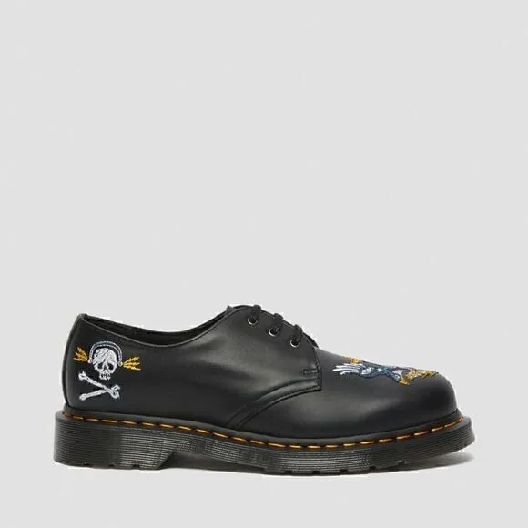 7 DOC MARTENS 1461 SOUVENIR EMBROIDERED LEATHER SHOES NIB great Gift!