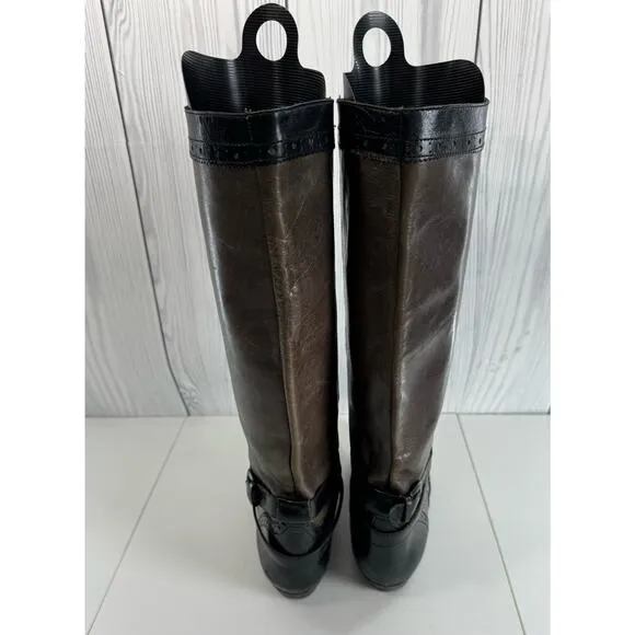 80s VTG Enzo Angiolini Shoes Womens Leather Boots Two Tone Western