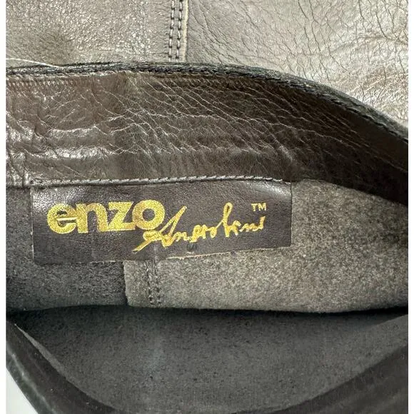 80s VTG Enzo Angiolini Shoes Womens Leather Boots Two Tone Western