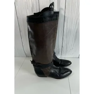 80s VTG Enzo Angiolini Shoes Womens Leather Boots Two Tone Western