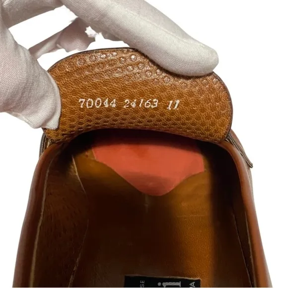 A. Testoni Black Label Leather Loafers, Brown Split-Toe Shoes   Shoe Trees
