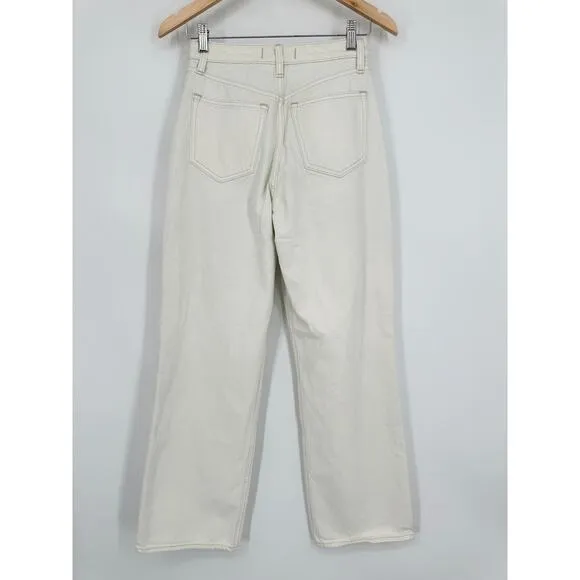 Abercrombie &amp; Fitch The Loose High Rise Jeans Curve Love Straight Leg Pleated