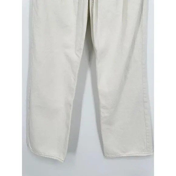 Abercrombie &amp; Fitch The Loose High Rise Jeans Curve Love Straight Leg Pleated