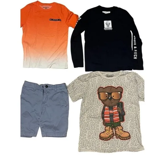 Abercrombie Sweatshirt Kid 7 Black Hoodie Buffalo Plaid Tie Dye Ombre Preppy 8