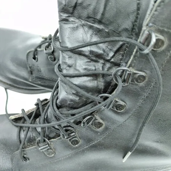 Addison Shoe Company VTG 90's Men's Size 10 Black Combat Boots Biltrite Soles