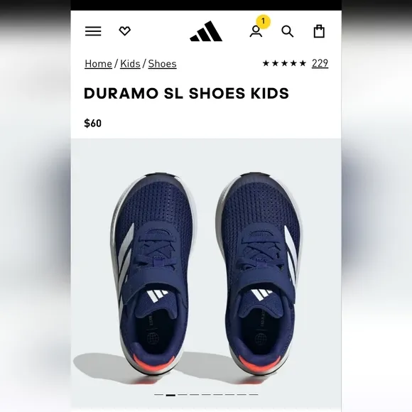 Adidas Duramo SL Shoes Kids Sz 3
