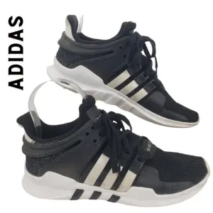 ADIDAS EQT Equipment Support ADV Flyknit Running Shoe Black Sparkle M8/W9