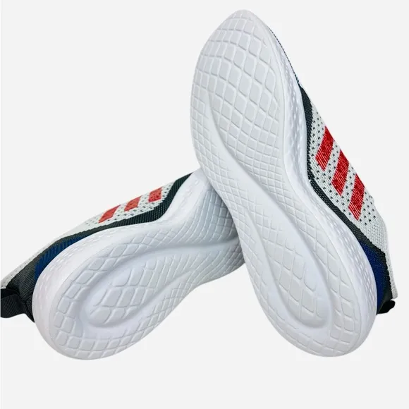 Adidas Fluidflow 2.0 Running Shoes Gray White Red GW4013 Sneaker Mens Size 9