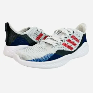 Adidas Fluidflow 2.0 Running Shoes Gray White Red GW4013 Sneaker Mens Size 9