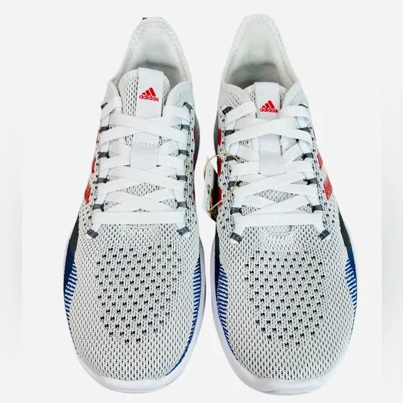 Adidas Fluidflow 2.0 Running Shoes Gray White Red GW4013 Sneaker Mens Size 9