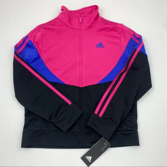 Adidas Girls Color-Block Full-Zip Jacket NWT