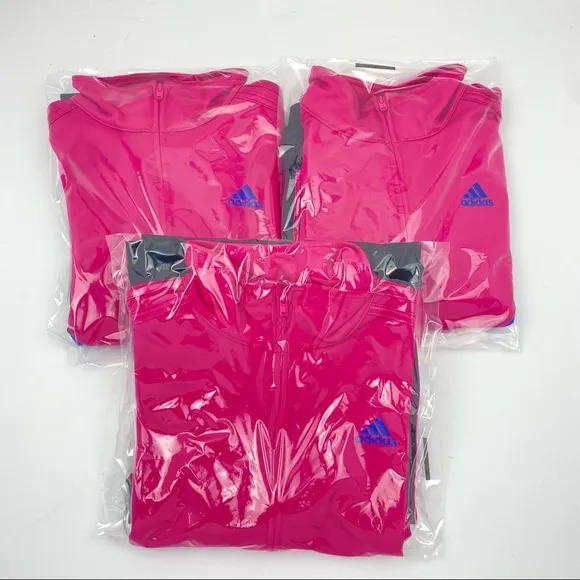Adidas Girls Color-Block Full-Zip Jacket NWT
