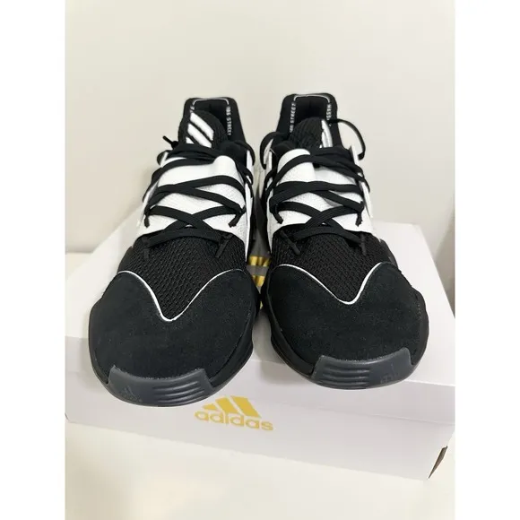 Adidas Harden Vol. 4 Shoes Black/White Tuxedo FV5597 Men's Size 9.5 New