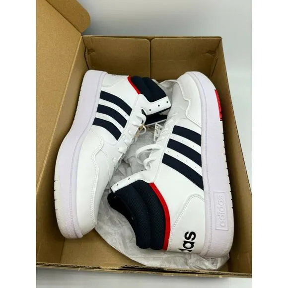 Adidas Hoops 3.0 Mid Classic Vintage Men's Cloud White Shoes Size 10.5 NIB