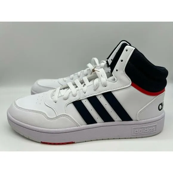 Adidas Hoops 3.0 Mid Classic Vintage Men's Cloud White Shoes Size 10.5 NIB