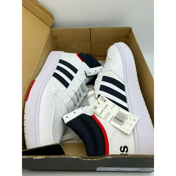 Adidas Hoops 3.0 Mid Classic Vintage Men's Cloud White Shoes Size 11.5 NIB.