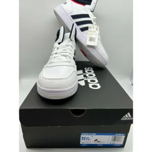 Adidas Hoops 3.0 Mid Classic Vintage Men's Cloud White Shoes Size 11.5 NIB.