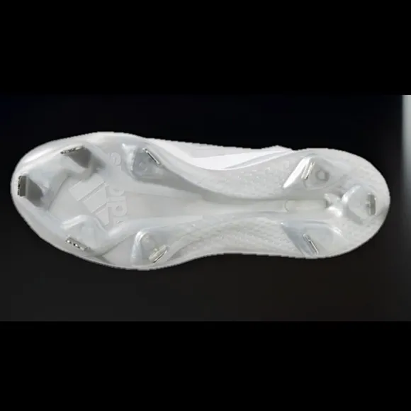 Adidas Icon 7 Boost Metal Cleat Baseball Heel Strap Shoe WHITE | SILVER Sz 13