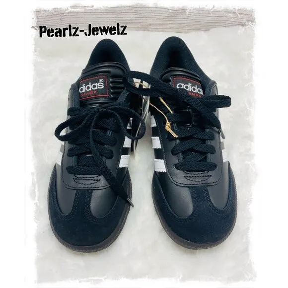 Adidas KIDS SAMBA CLASSIC J 036516 Black Shoes Size 2 NEW with Box