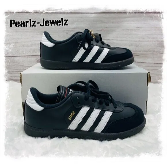 Adidas KIDS SAMBA CLASSIC J 036516 Black Shoes Size 2 NEW with Box
