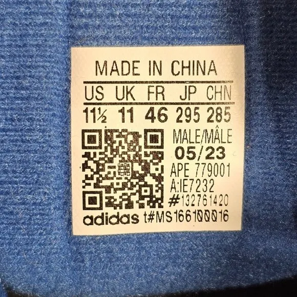 Adidas Kobe Top Ten 2010 Velour Track Suit Blue/White - IE7232 - Men's Size 11.5