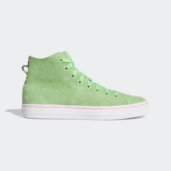 Adidas Nizza Hi RF Shoes Green Na-Kel Smith NWT Leopard Print