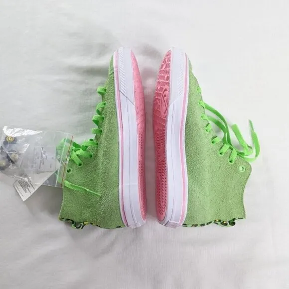Adidas Nizza Hi RF Shoes Green Na-Kel Smith NWT Leopard Print