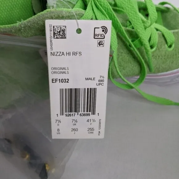 Adidas Nizza Hi RF Shoes Green Na-Kel Smith NWT Leopard Print