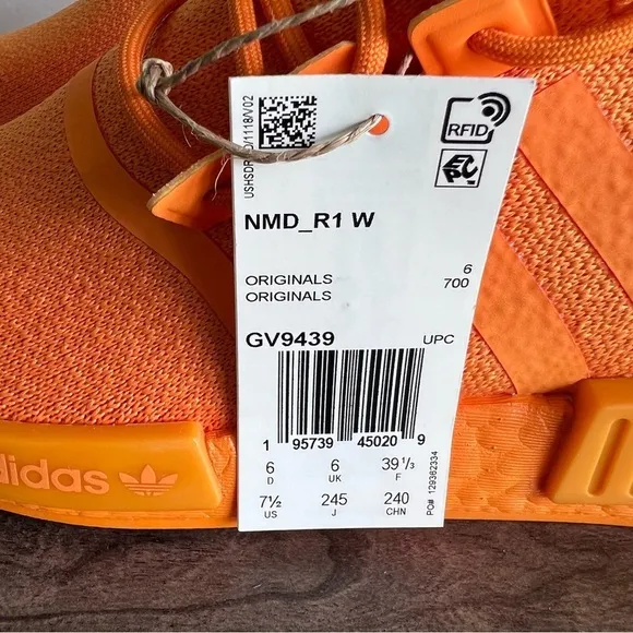Adidas NMD R1 Bright Orange Women's Shoe Size 7.5 #291