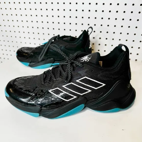 Adidas | RARE Impact FLX 2 TF “Venom” Black Colorway Spider-man Sneakers Sz 10.5