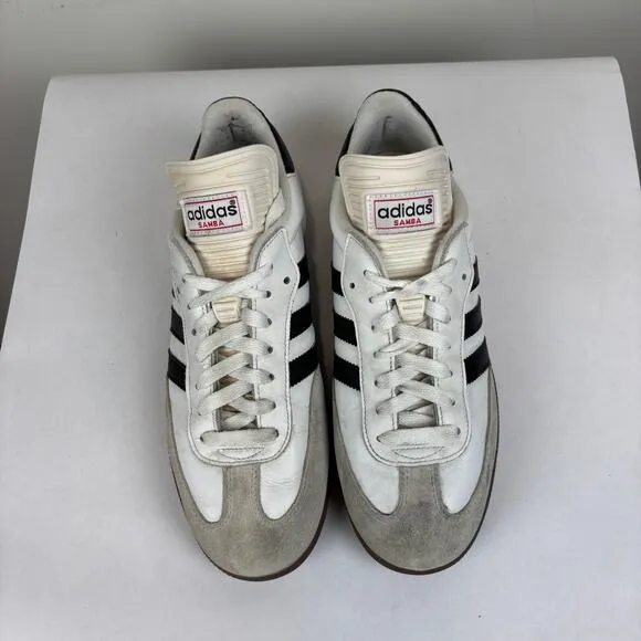 Adidas Samba Classic White Sneakers Shoes Men's 9 Streetwear Retro