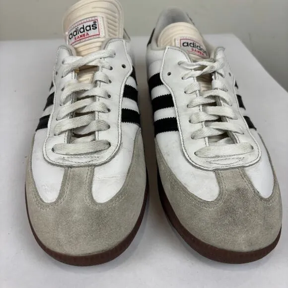 Adidas Samba Classic White Sneakers Shoes Men's 9 Streetwear Retro