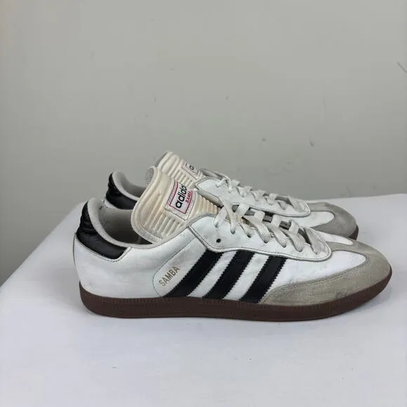 Adidas Samba Classic White Sneakers Shoes Men's 9 Streetwear Retro